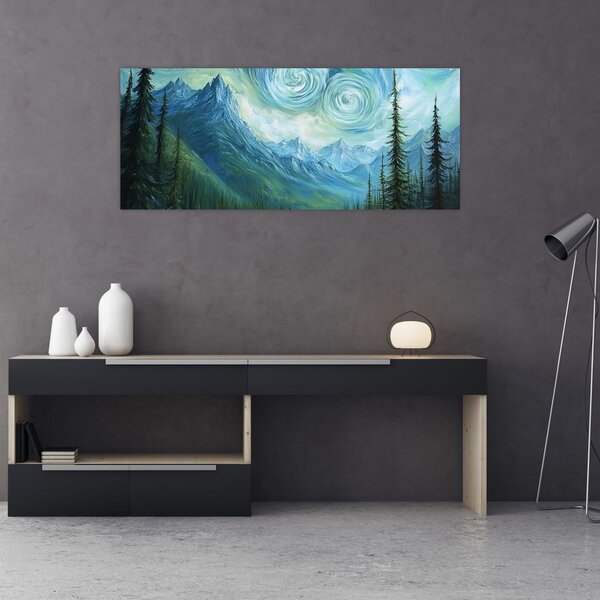 Slika - Krajolik s dodirom Van Gogha (120x50 cm)