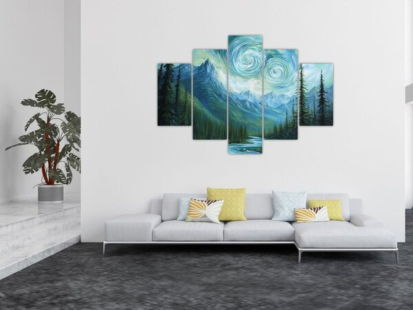 Slika - Krajolik s dodirom Van Gogha (150x105 cm)