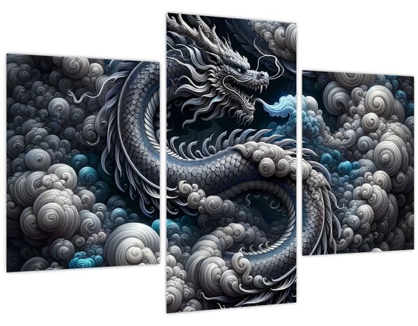 Slika – Zmaj u dimu (90x60 cm)