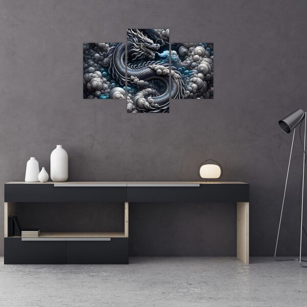 Slika – Zmaj u dimu (90x60 cm)