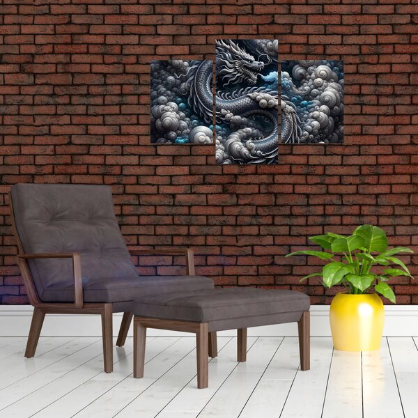 Slika – Zmaj u dimu (90x60 cm)