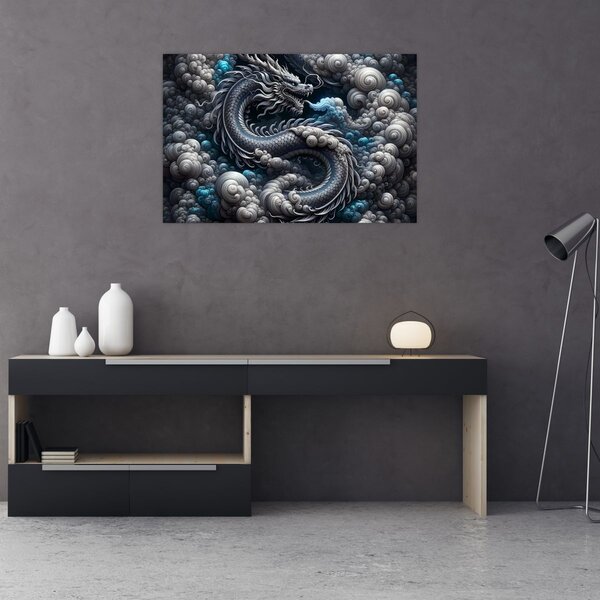 Slika – Zmaj u dimu (90x60 cm)