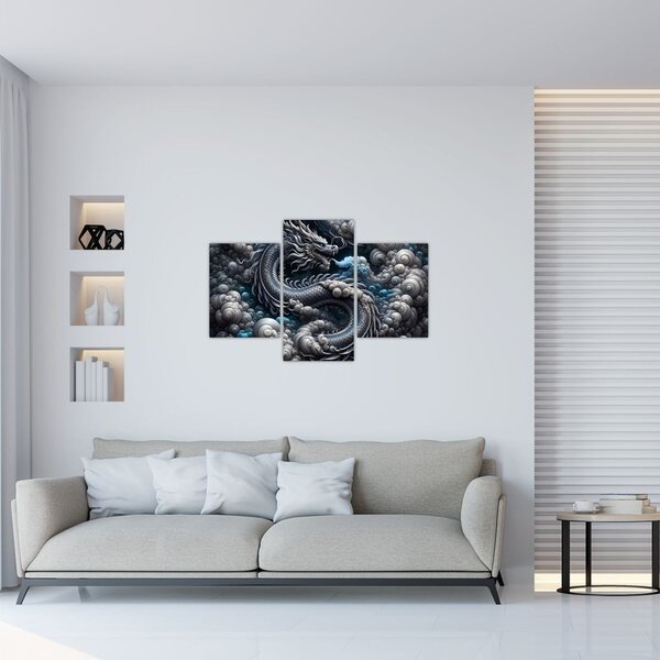 Slika – Zmaj u dimu (90x60 cm)