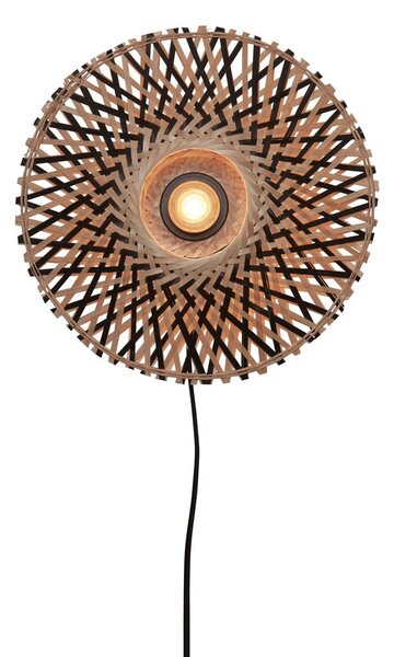 Crna/u prirodnoj boji zidna lampa ø 30 cm Kalimantan – Good&Mojo