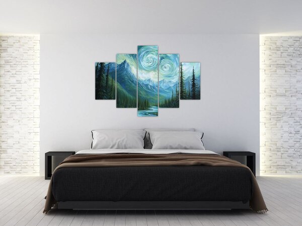 Slika - Krajolik s dodirom Van Gogha (150x105 cm)