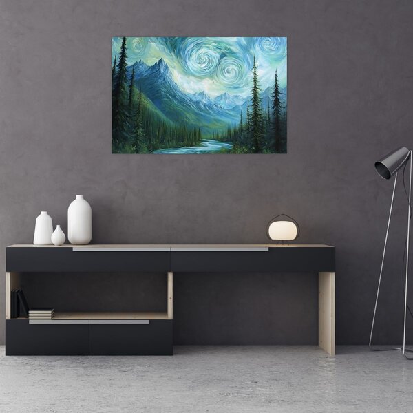 Slika - Krajolik s dodirom Van Gogha (90x60 cm)
