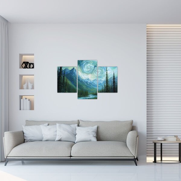Slika - Krajolik s dodirom Van Gogha (90x60 cm)