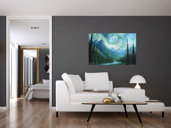 Slika - Krajolik s dodirom Van Gogha (90x60 cm)