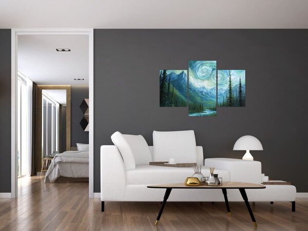 Slika - Krajolik s dodirom Van Gogha (90x60 cm)