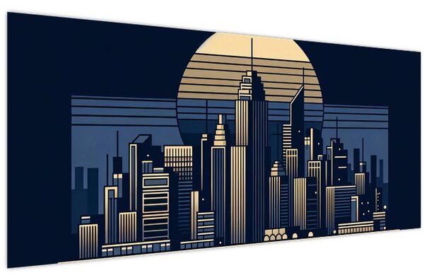 Slika – Geometrijski grad (120x50 cm)
