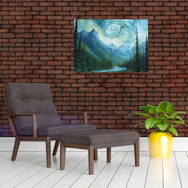 Slika - Krajolik s dodirom Van Gogha (70x50 cm)
