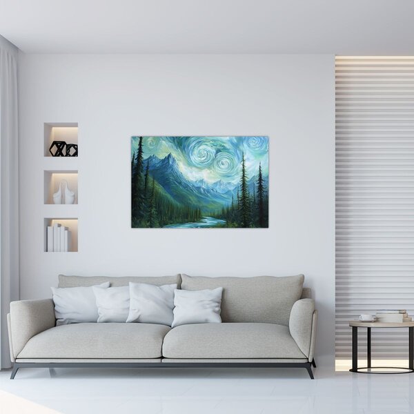 Slika - Krajolik s dodirom Van Gogha (90x60 cm)