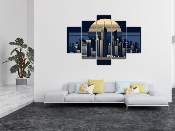 Slika – Geometrijski grad (150x105 cm)