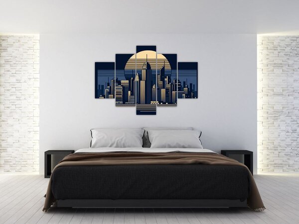 Slika – Geometrijski grad (150x105 cm)