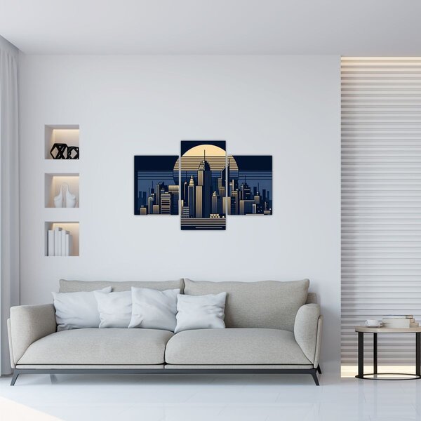 Slika – Geometrijski grad (90x60 cm)