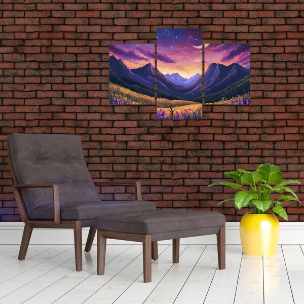 Slika - Ljubičasti krajolik (90x60 cm)