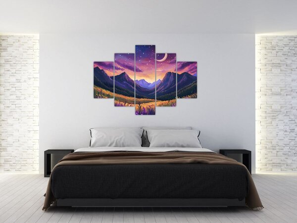 Slika - Ljubičasti krajolik (150x105 cm)