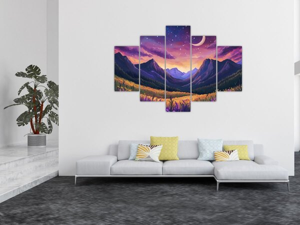 Slika - Ljubičasti krajolik (150x105 cm)