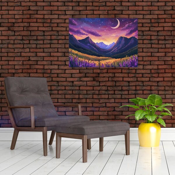 Slika - Ljubičasti krajolik (70x50 cm)