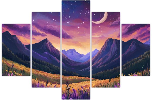 Slika - Ljubičasti krajolik (150x105 cm)
