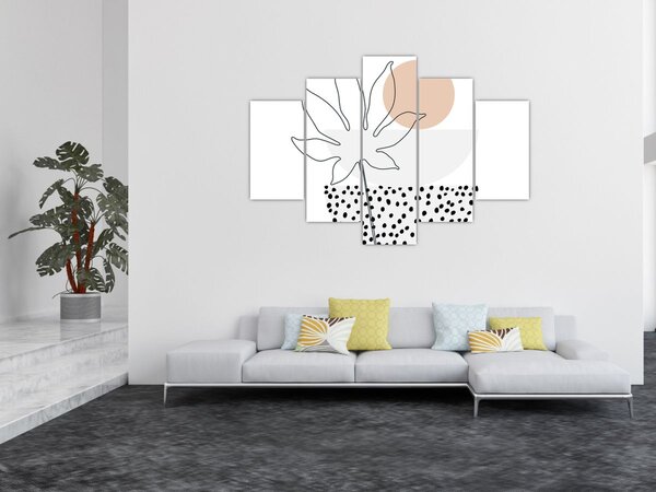 Slika - Crtano cvijeće N⁰3 (150x105 cm)