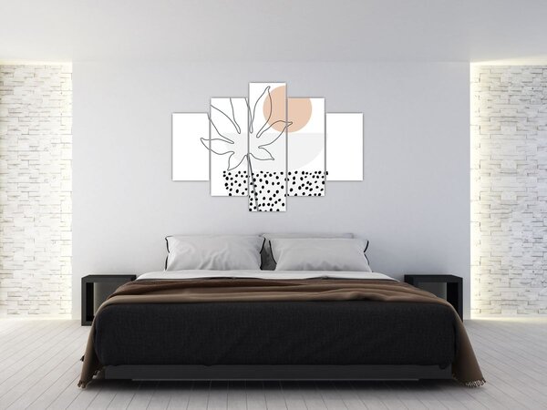 Slika - Crtano cvijeće N⁰3 (150x105 cm)