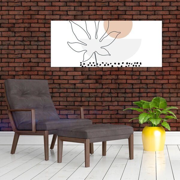 Slika - Crtano cvijeće N⁰3 (120x50 cm)