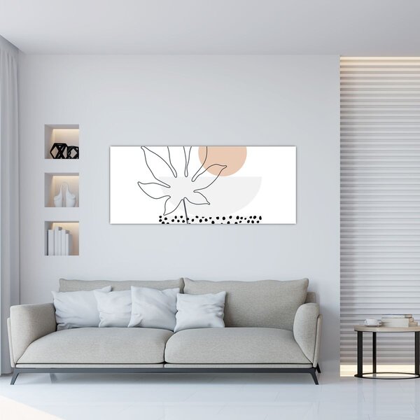 Slika - Crtano cvijeće N⁰3 (120x50 cm)