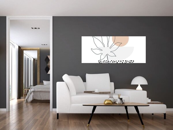 Slika - Crtano cvijeće N⁰3 (120x50 cm)