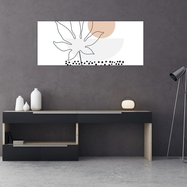Slika - Crtano cvijeće N⁰3 (120x50 cm)