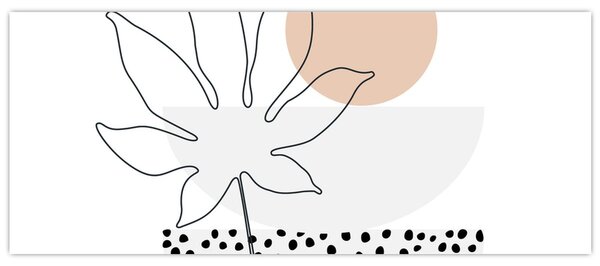 Slika - Crtano cvijeće N⁰3 (120x50 cm)