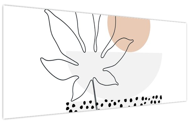 Slika - Crtano cvijeće N⁰3 (120x50 cm)