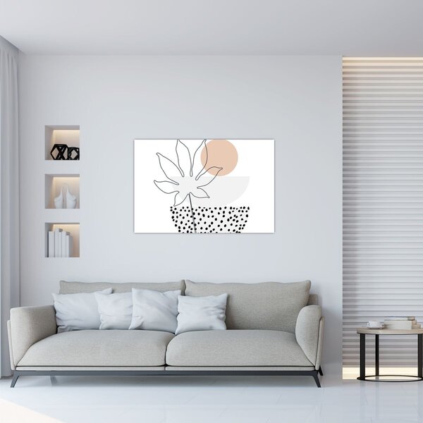 Slika - Crtano cvijeće N⁰3 (90x60 cm)