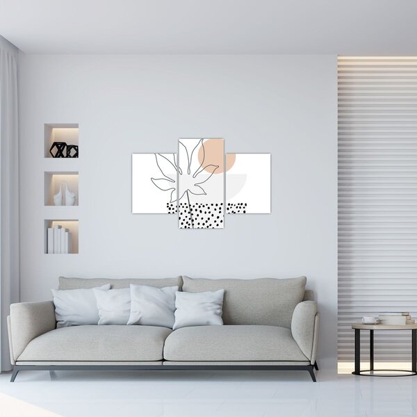 Slika - Crtano cvijeće N⁰3 (90x60 cm)