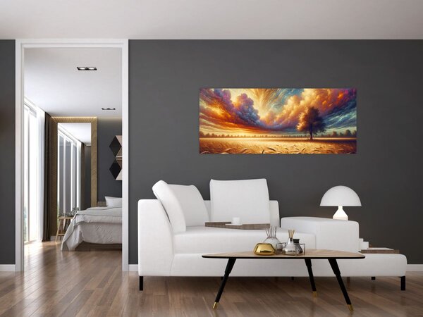Slika – Drvo na polju (120x50 cm)