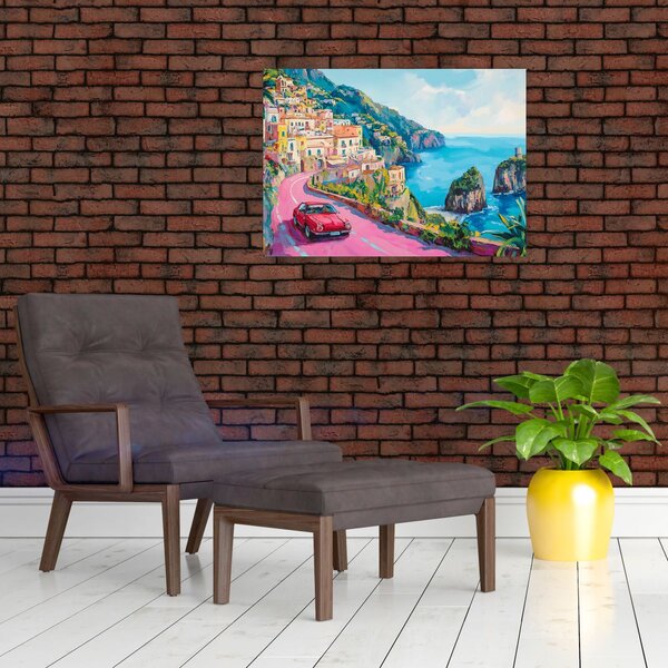 Slika - Ružičasta cesta uz obalu (70x50 cm)