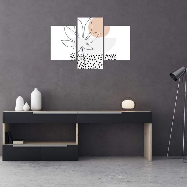 Slika - Crtano cvijeće N⁰3 (90x60 cm)