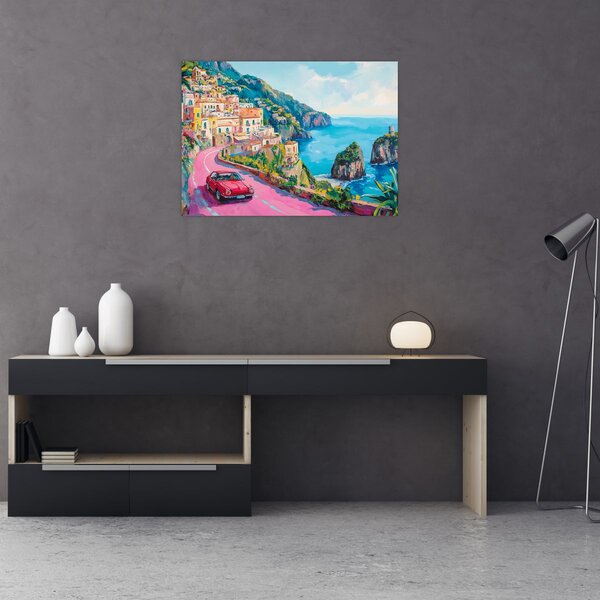 Slika - Ružičasta cesta uz obalu (70x50 cm)