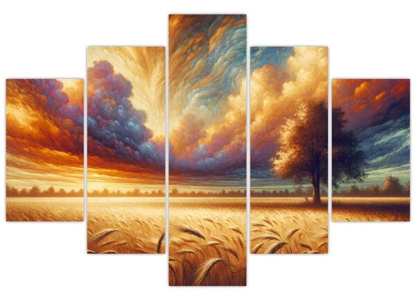 Slika – Drvo na polju (150x105 cm)