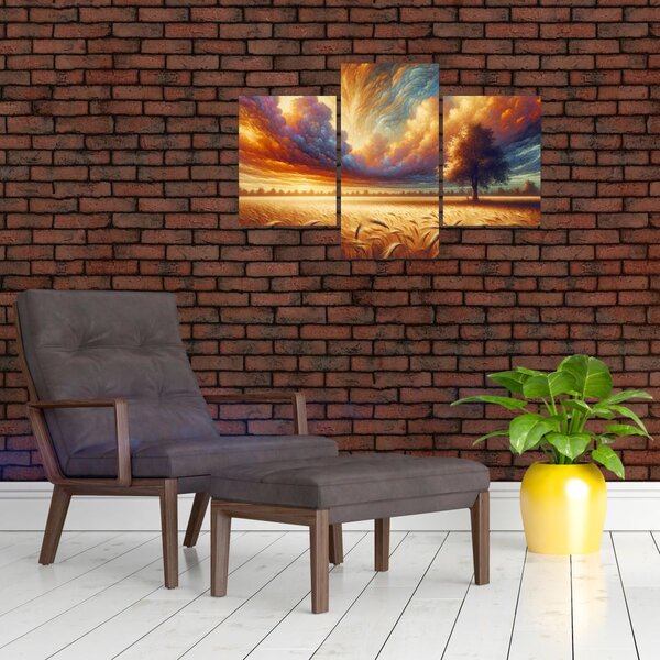 Slika – Drvo na polju (90x60 cm)