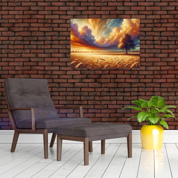 Slika – Drvo na polju (70x50 cm)