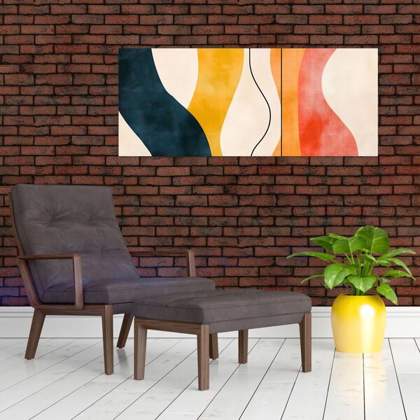 Slika - Minimalistična šarena ilustracija II. (120x50 cm)