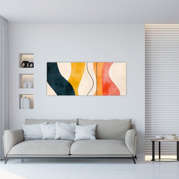 Slika - Minimalistična šarena ilustracija II. (120x50 cm)