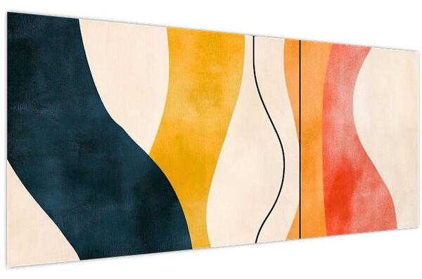 Slika - Minimalistična šarena ilustracija II. (120x50 cm)
