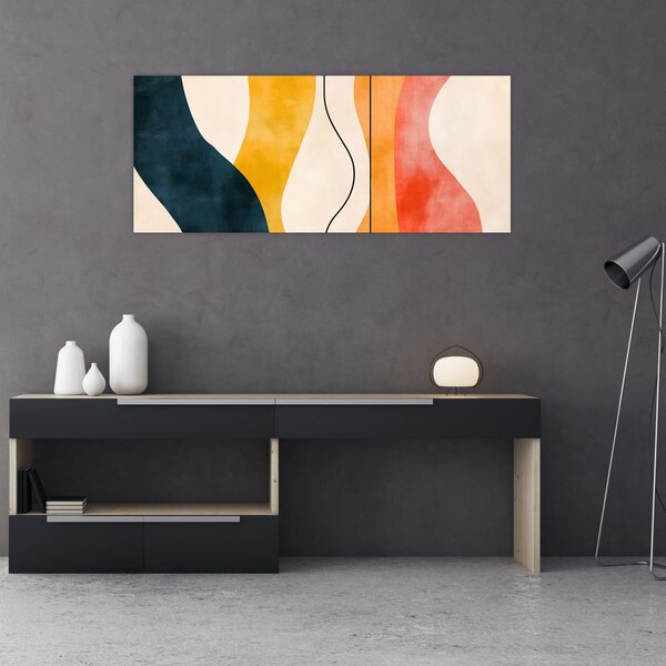 Slika - Minimalistična šarena ilustracija II. (120x50 cm)