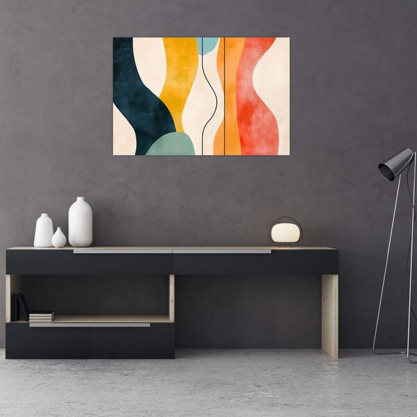 Slika - Minimalistična šarena ilustracija II. (90x60 cm)