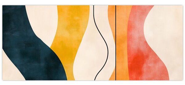 Slika - Minimalistična šarena ilustracija II. (120x50 cm)