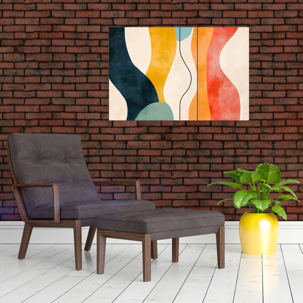 Slika - Minimalistična šarena ilustracija II. (90x60 cm)