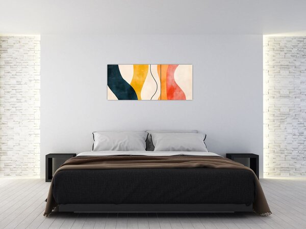 Slika - Minimalistična šarena ilustracija II. (120x50 cm)