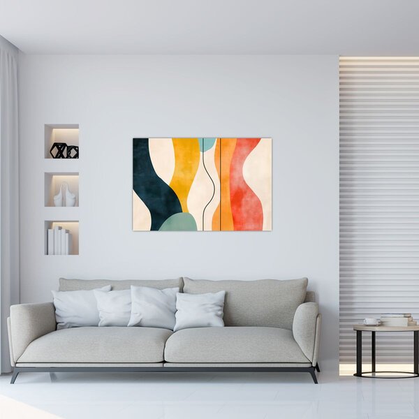 Slika - Minimalistična šarena ilustracija II. (90x60 cm)